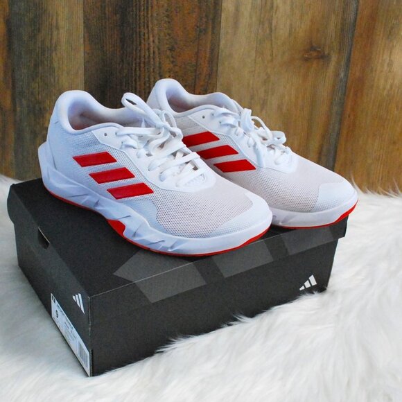 Adidas AMPLIMOVE TRAINER SHOES Red/White Womens Size 9 - Picture 2 of 5